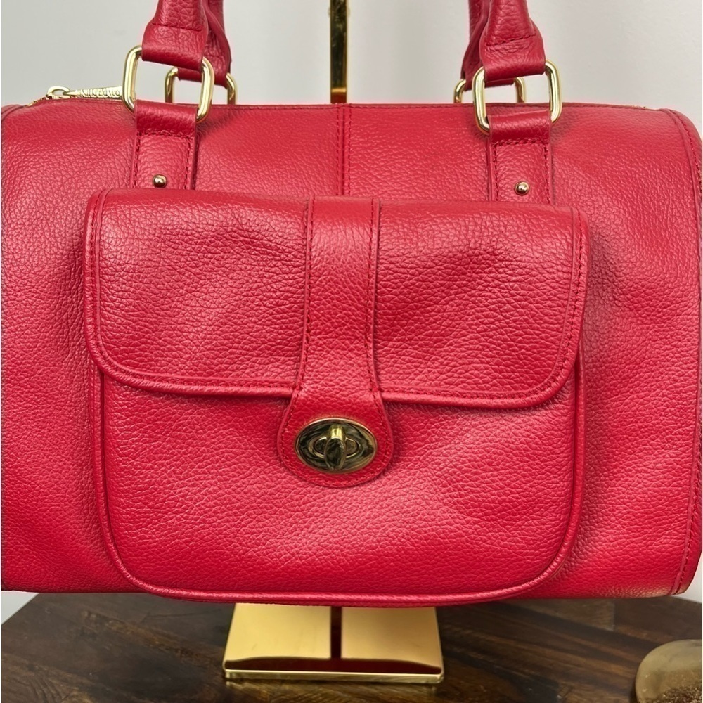 Ora Delphine Kelly Red Satchel Handbag Crossbody #208 - Picture 5 of 12